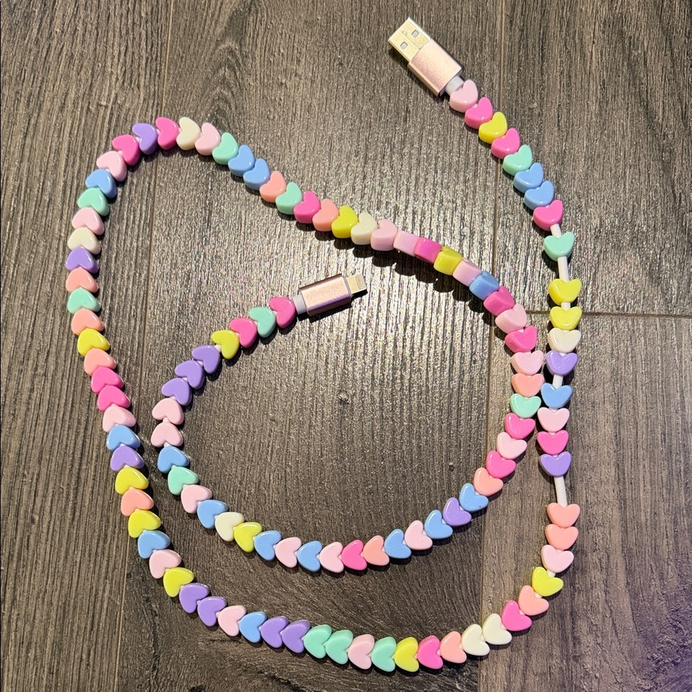 Colorful Heart-Shaped iPhone USB-A to Lightning Charging Cable